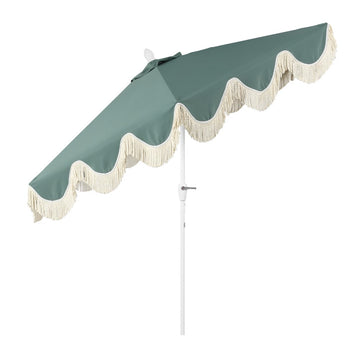 Collins 9 ft. Classic Cottage Tassel Market Patio Umbrella